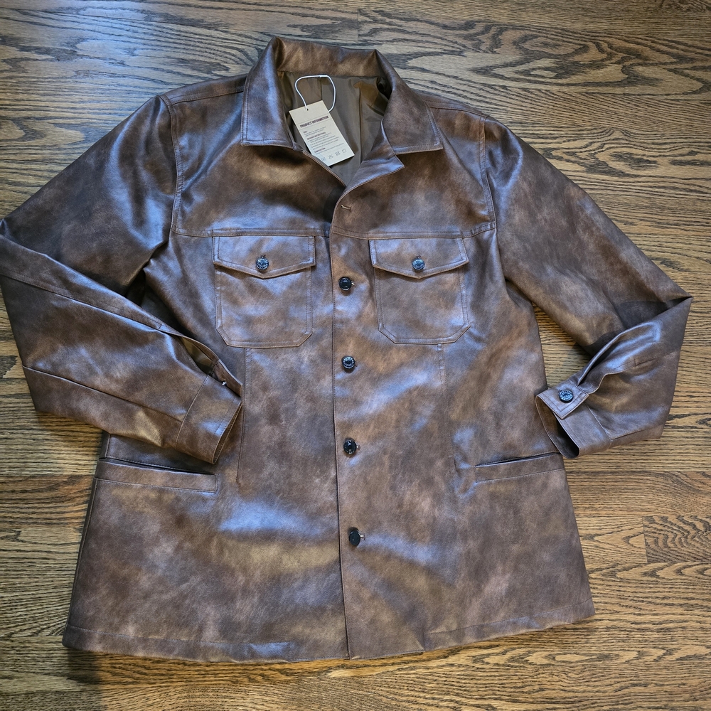 Men's Classic Brown Shirt Jacket